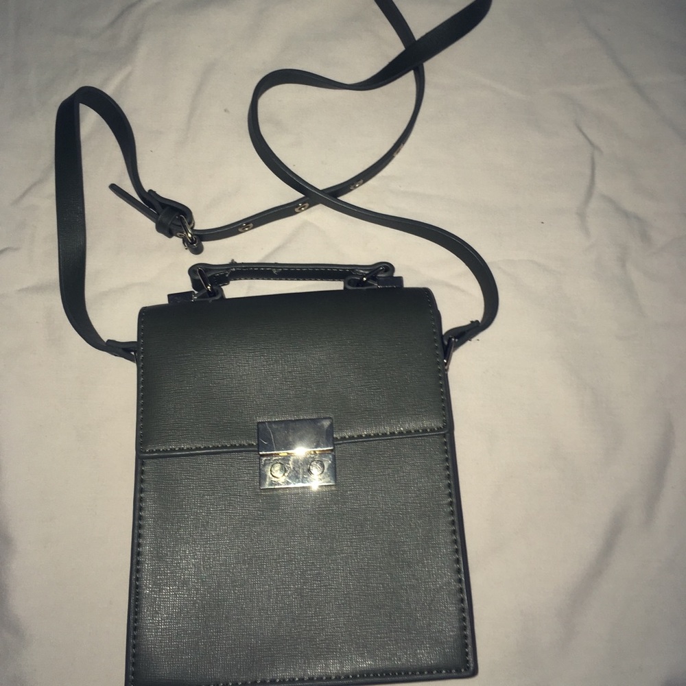 Zara green crossbody bag